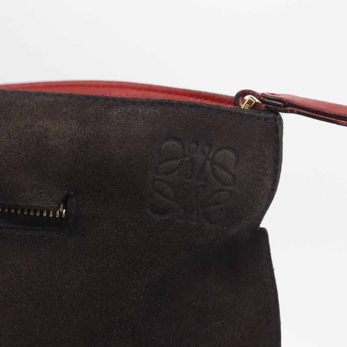 Loewe Anton Suede Brown Suede Backpack Bag (Pre-Owned)