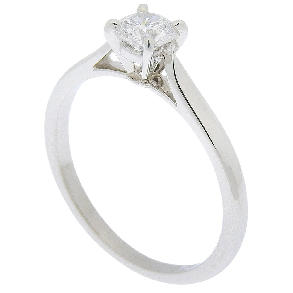 Cartier Solitaire 1895 Platinum With Rbc Diamond Silver Platinum Ring Jewelry (Pre-Owned)