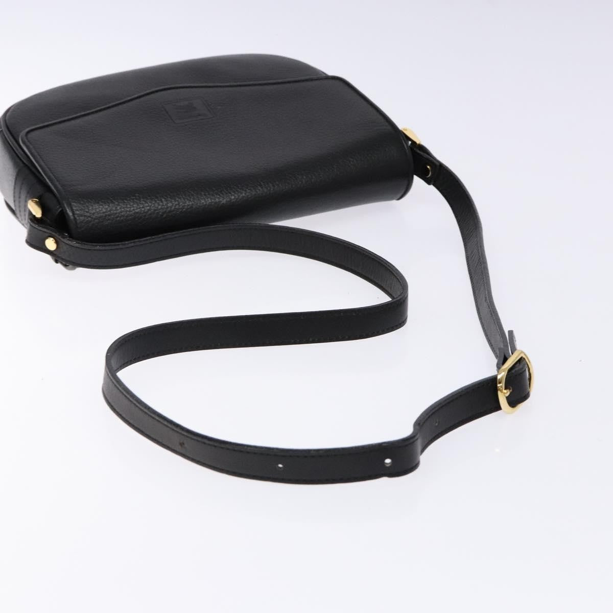 Burberry Flap Shoulder Leather Black Leather Shoulder Bag Bag (Pre-Owned)