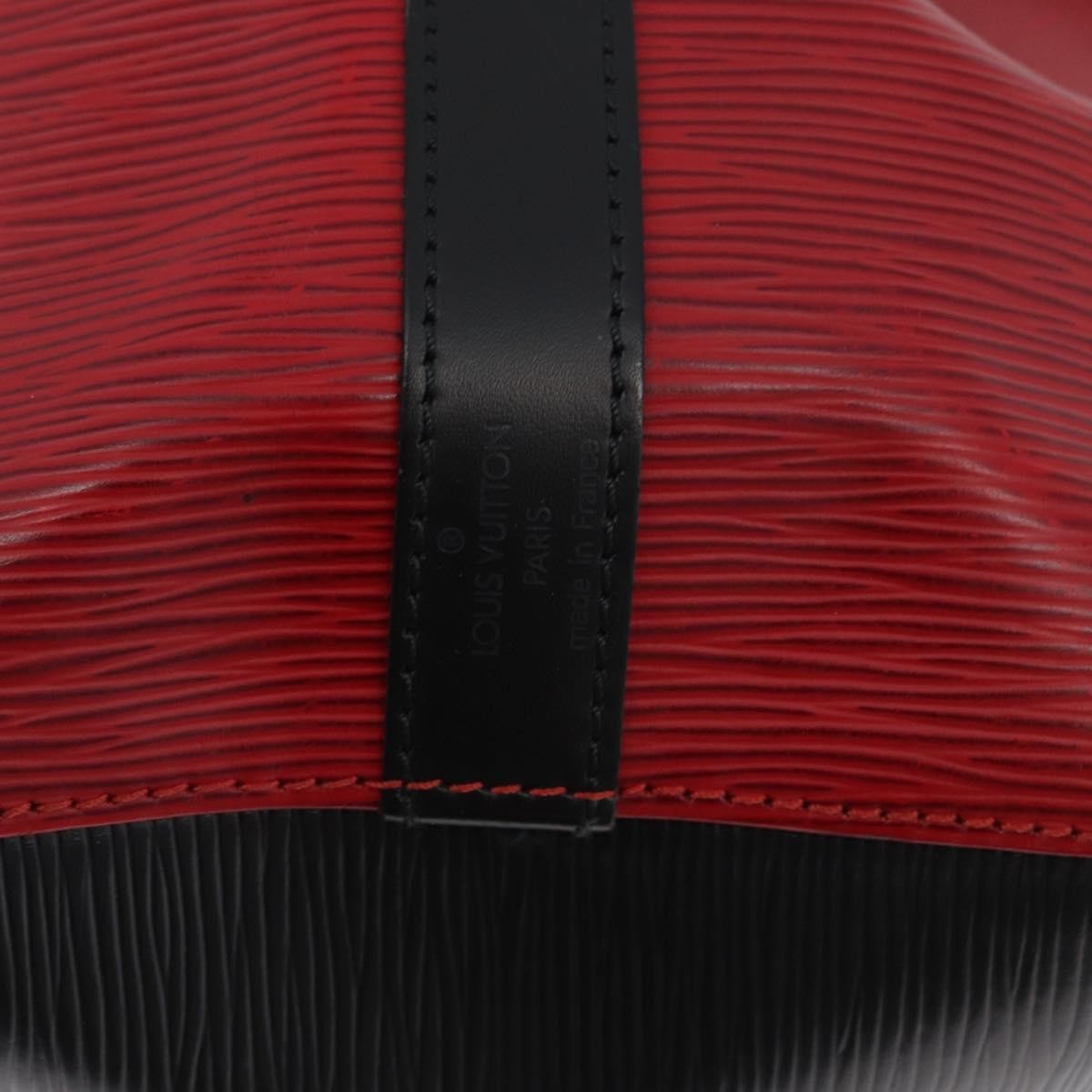 Louis Vuitton Petit Noe Monogram Canvas Red Leather Shoulder Bag Bag (Pre-Owned)