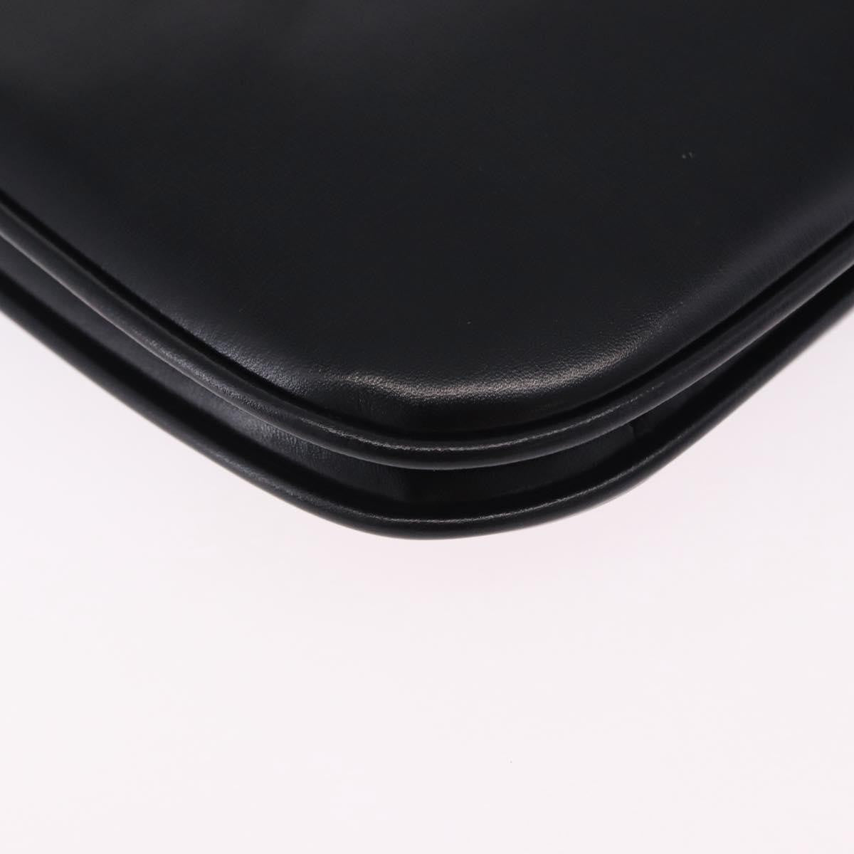Bally Vintage Leather Black Leather Shoulder Bag Bag (Pre-Owned)