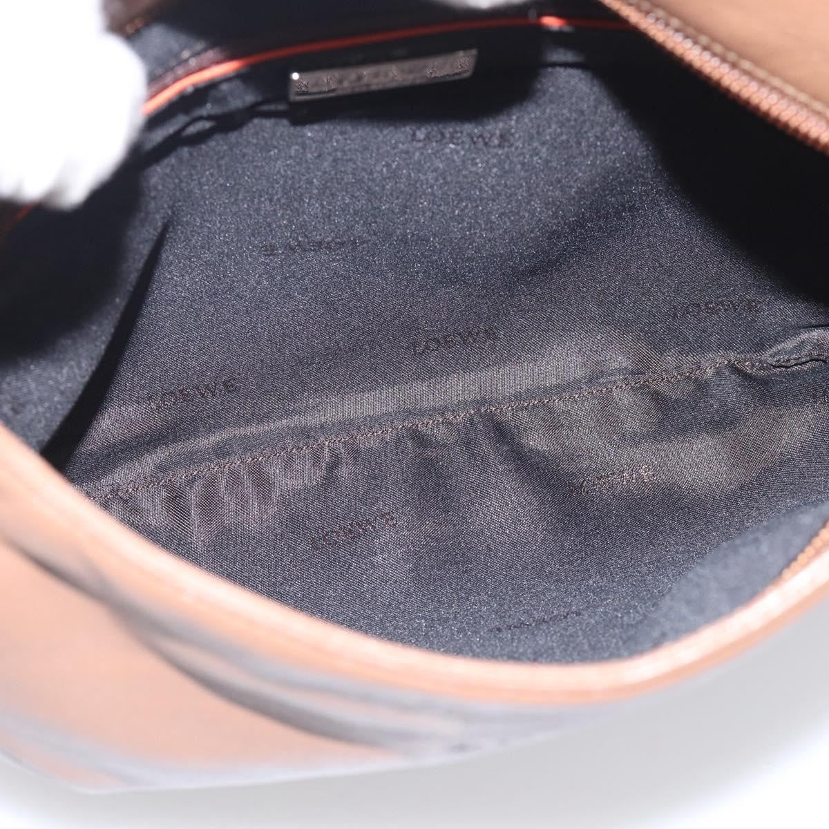 Loewe Shoulder Bag Leather Brown Leather Shoulder Bag Bag (Pre-Owned)