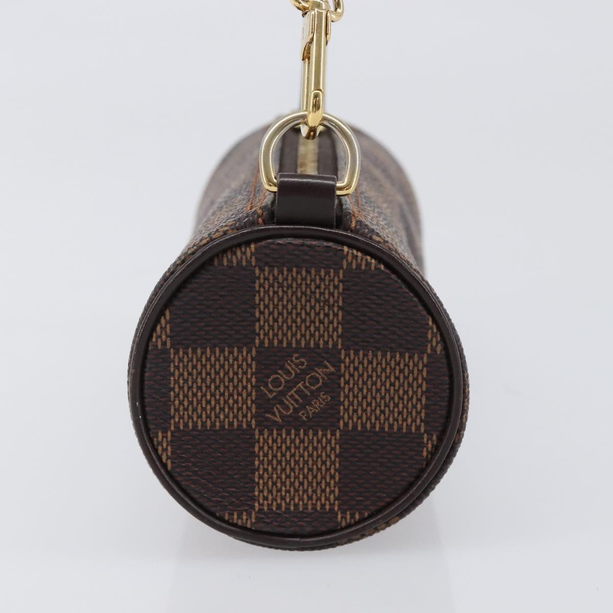 Louis Vuitton Papillon Pochette Damier Brown Canvas Clutche & Pouche Bag (Pre-Owned)