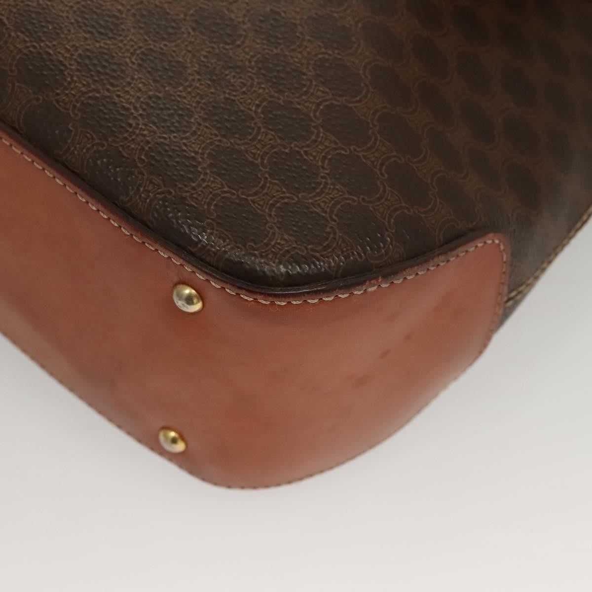 Celine Triomphe Vintage Macadam Canvas Brown Canvas Bag (Pre-Owned)