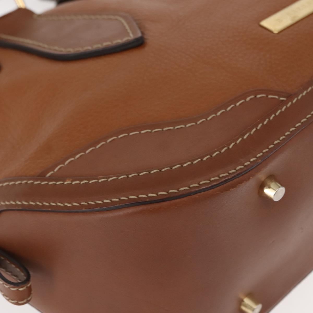 Burberry Orchard Smooth Leather Brown Leather Handbag (Pre-Owned)