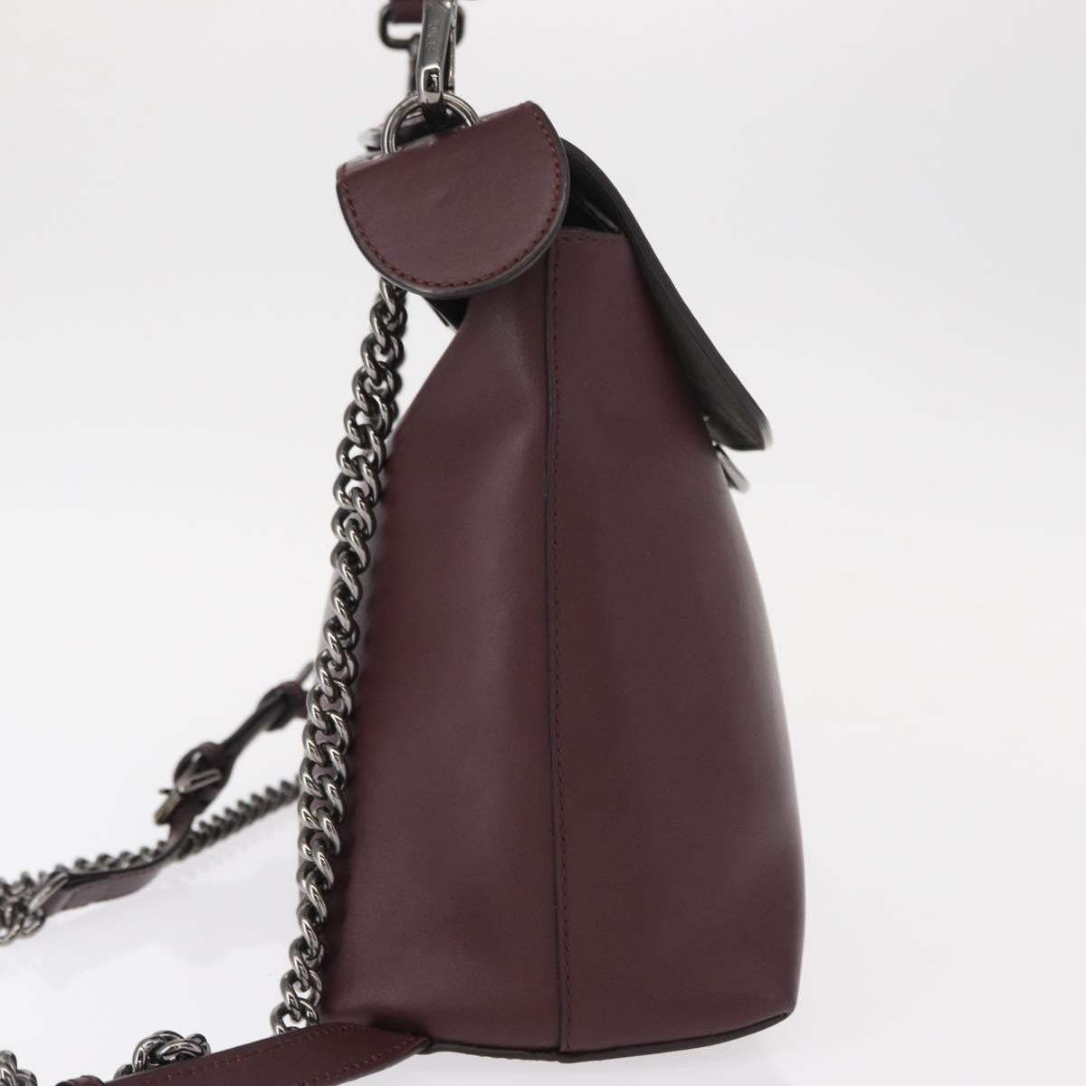 Fendi Back To School Leather Burgundy Leather Backpack Bag (Pre-Owned)