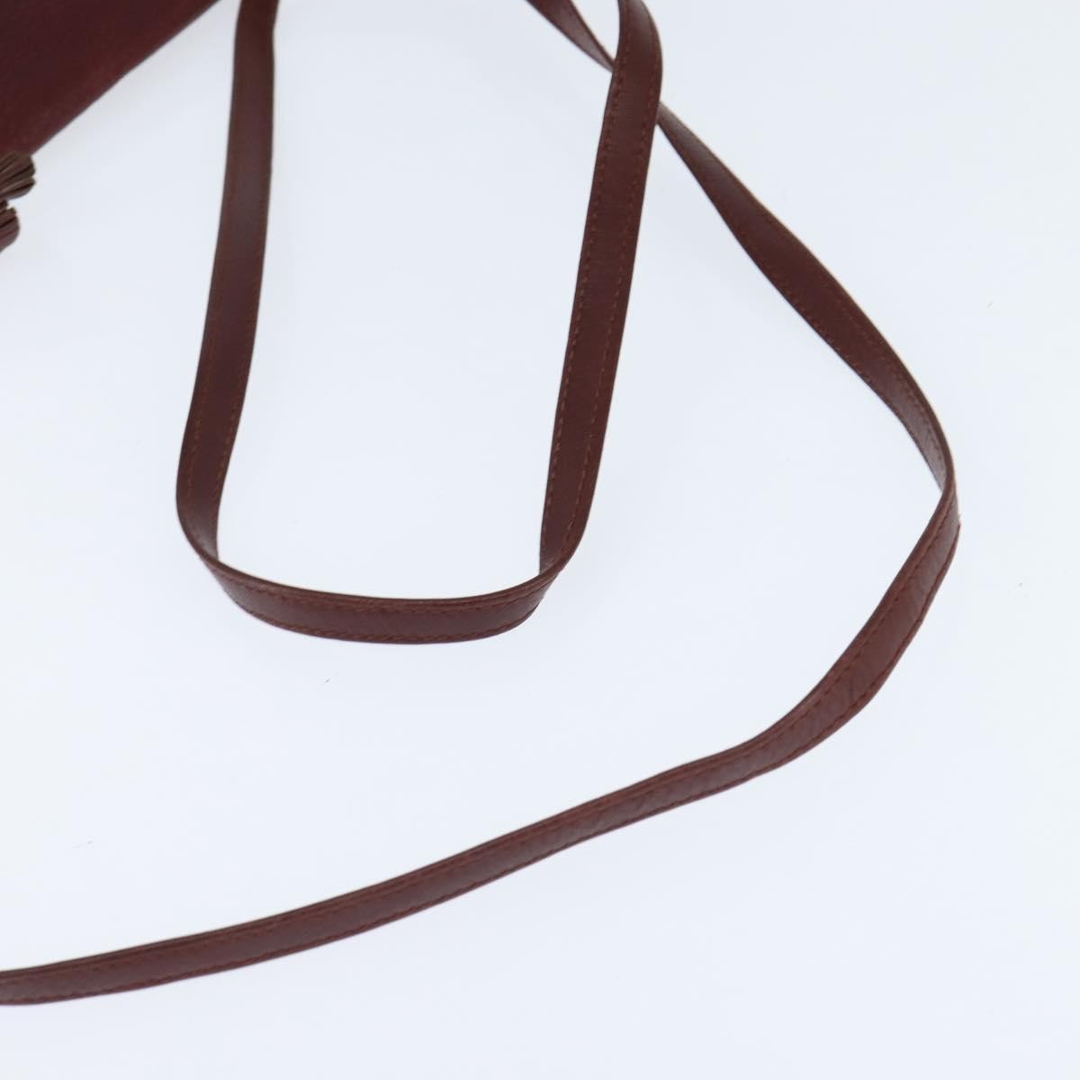 Cartier Must De Cartier Leather Burgundy Leather Shoulder Bag Bag (Pre-Owned)