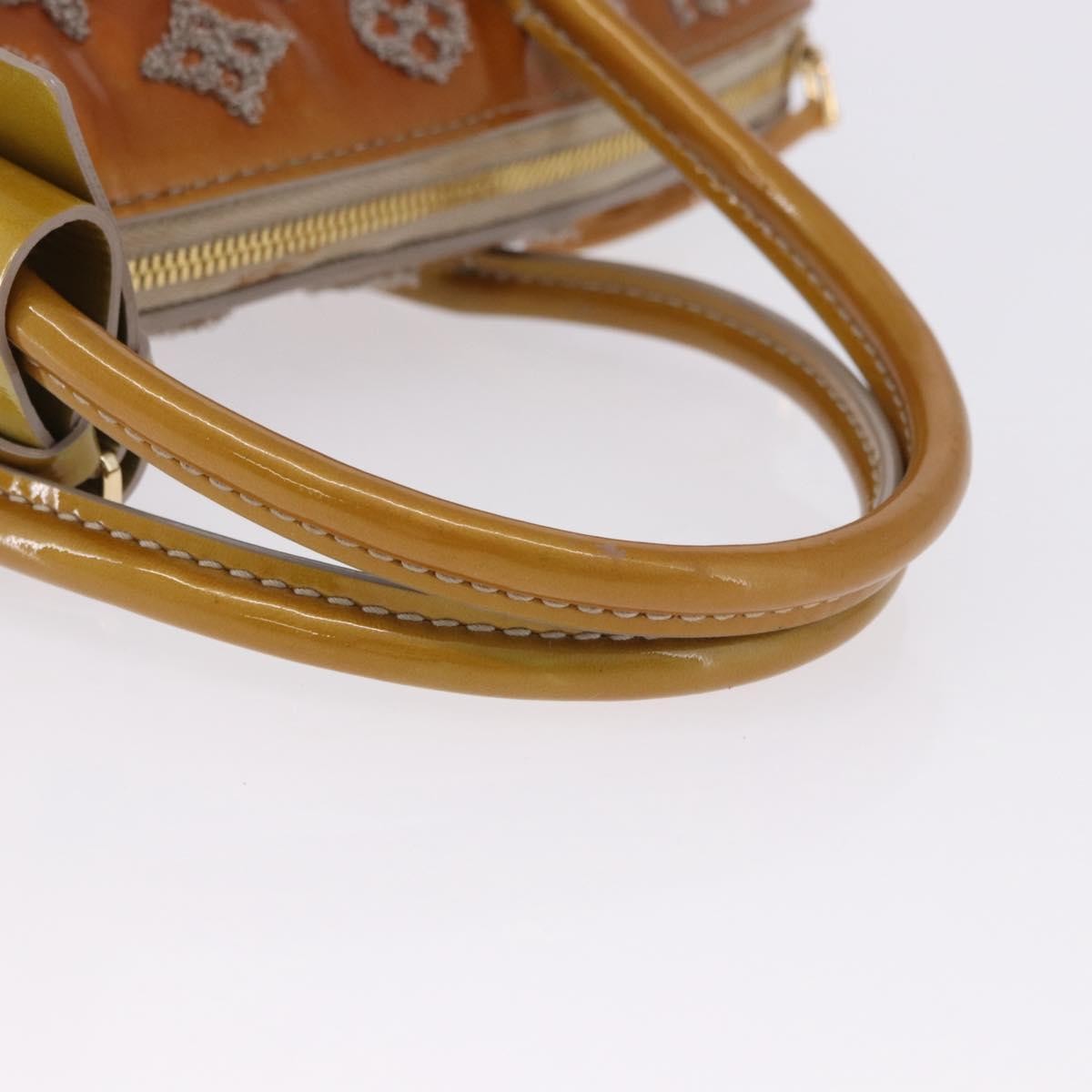 Louis Vuitton Fascination Lockit Patent Lambskin Brown Pearl Handbag (Pre-Owned)