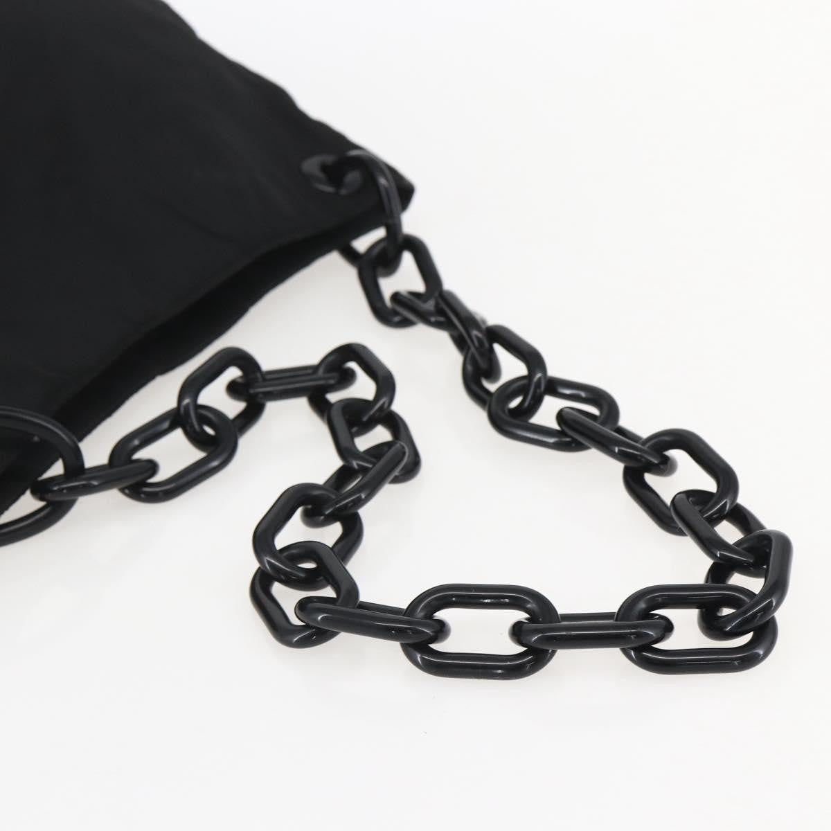 Prada Chain Tessuto Black Nylon Shoulder Bag Bag (Pre-Owned)