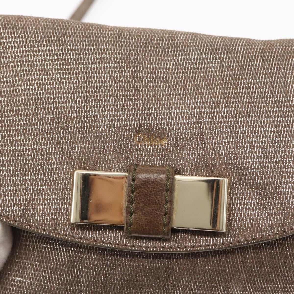 Chloe Lily Canvas Silver Canvas Handbag (Pre-Owned)