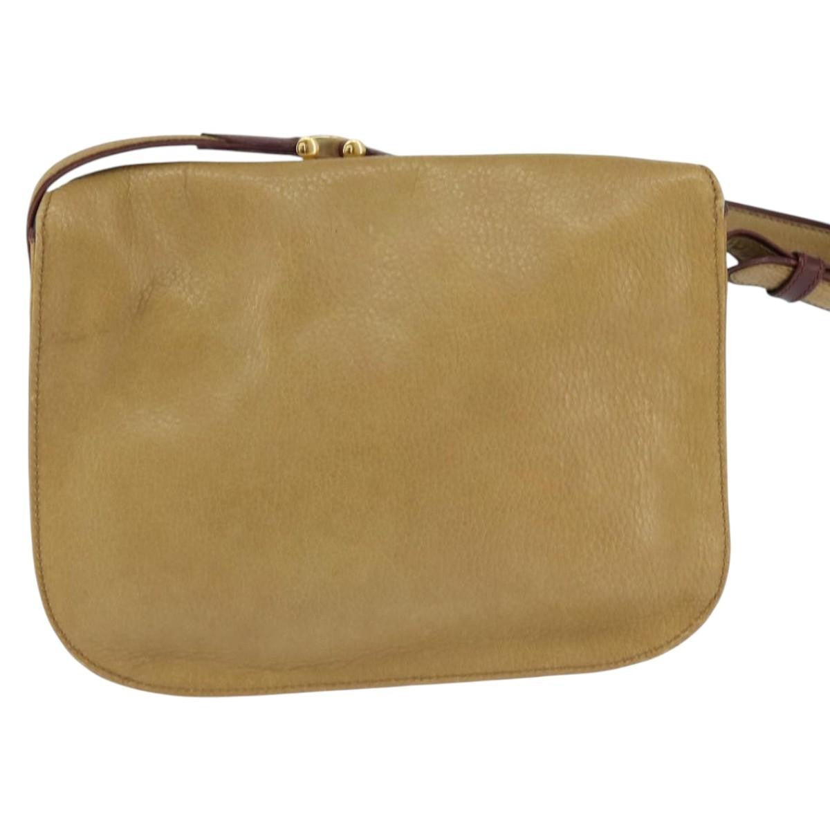 Cartier Must De Cartier Leather Beige Leather Shoulder Bag Bag (Pre-Owned)