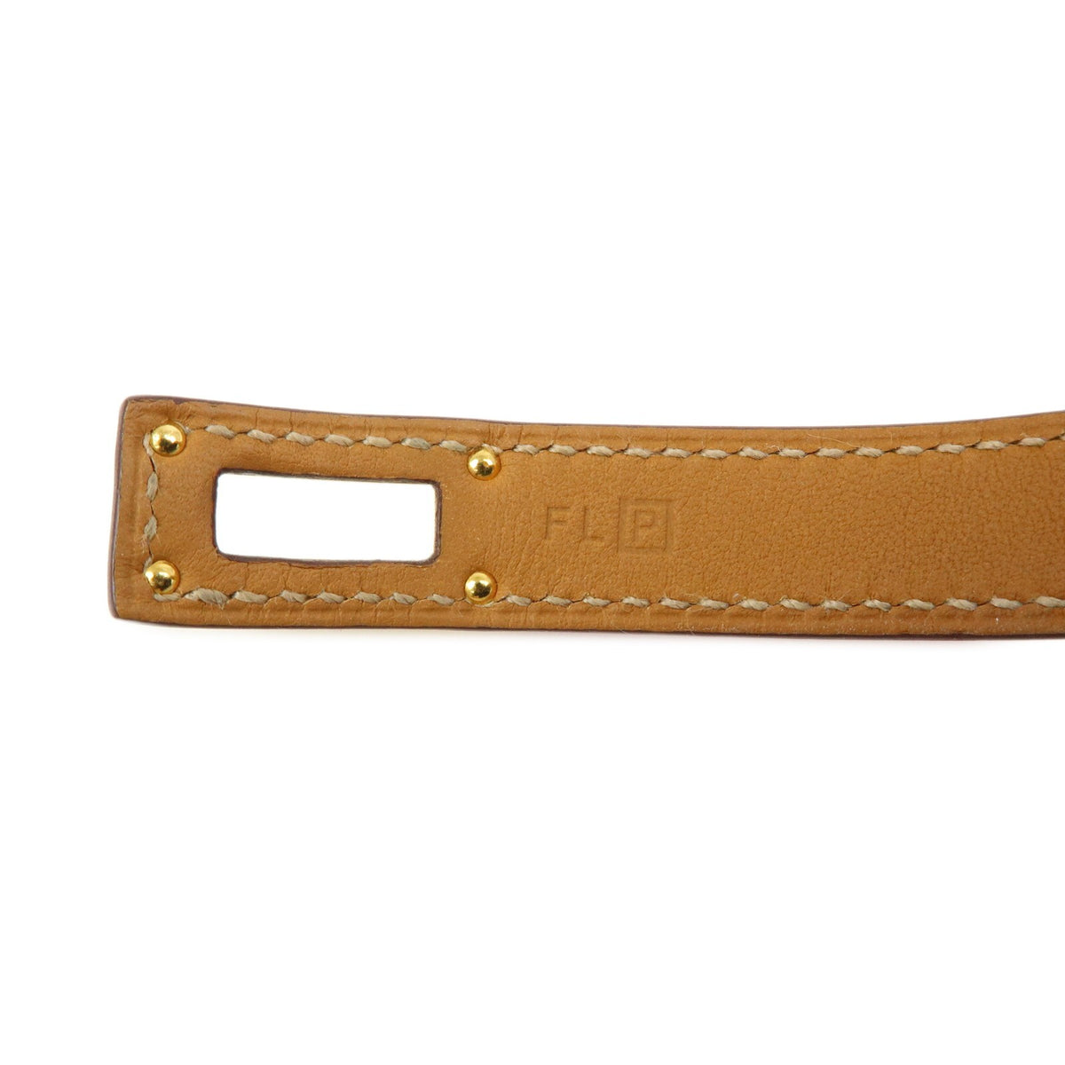 Hermes Kelly Double Tour Leather Orange Leather Bracelet Jewelry (Pre-Owned)