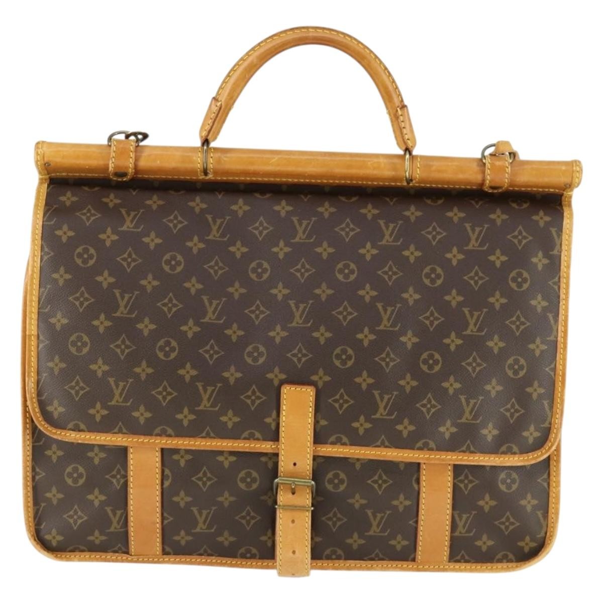 Louis Vuitton Sac Chasse Hunting Monogram Canvas Brown Canvas Travel Bag Bag (Pre-Owned)