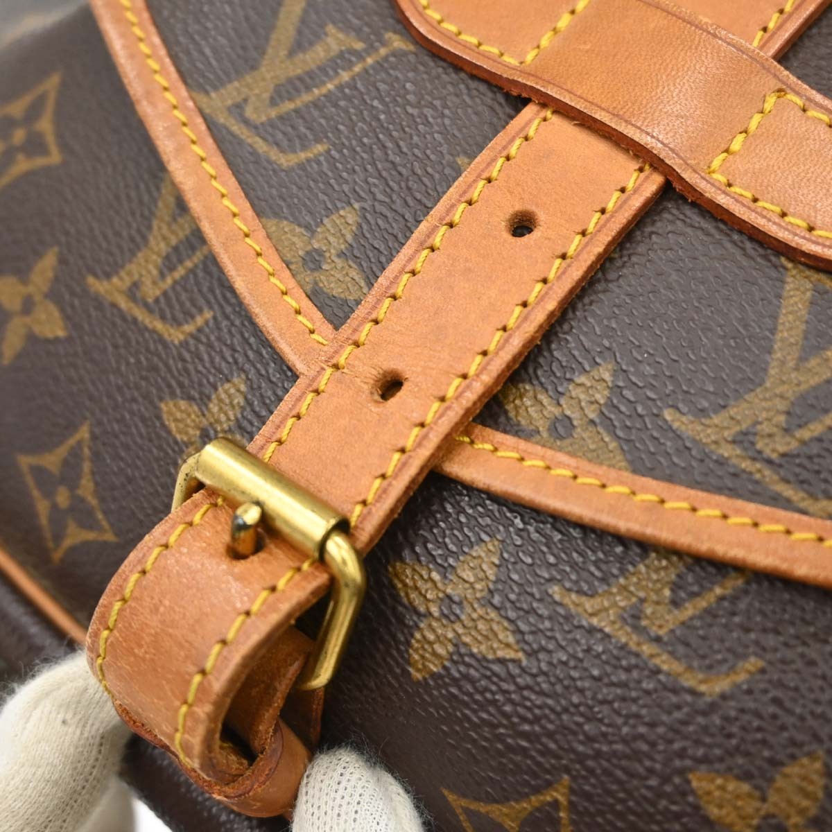 Louis Vuitton Saumur Monogram Canvas Brown Canvas Shoulder Bag Bag (Pre-Owned)
