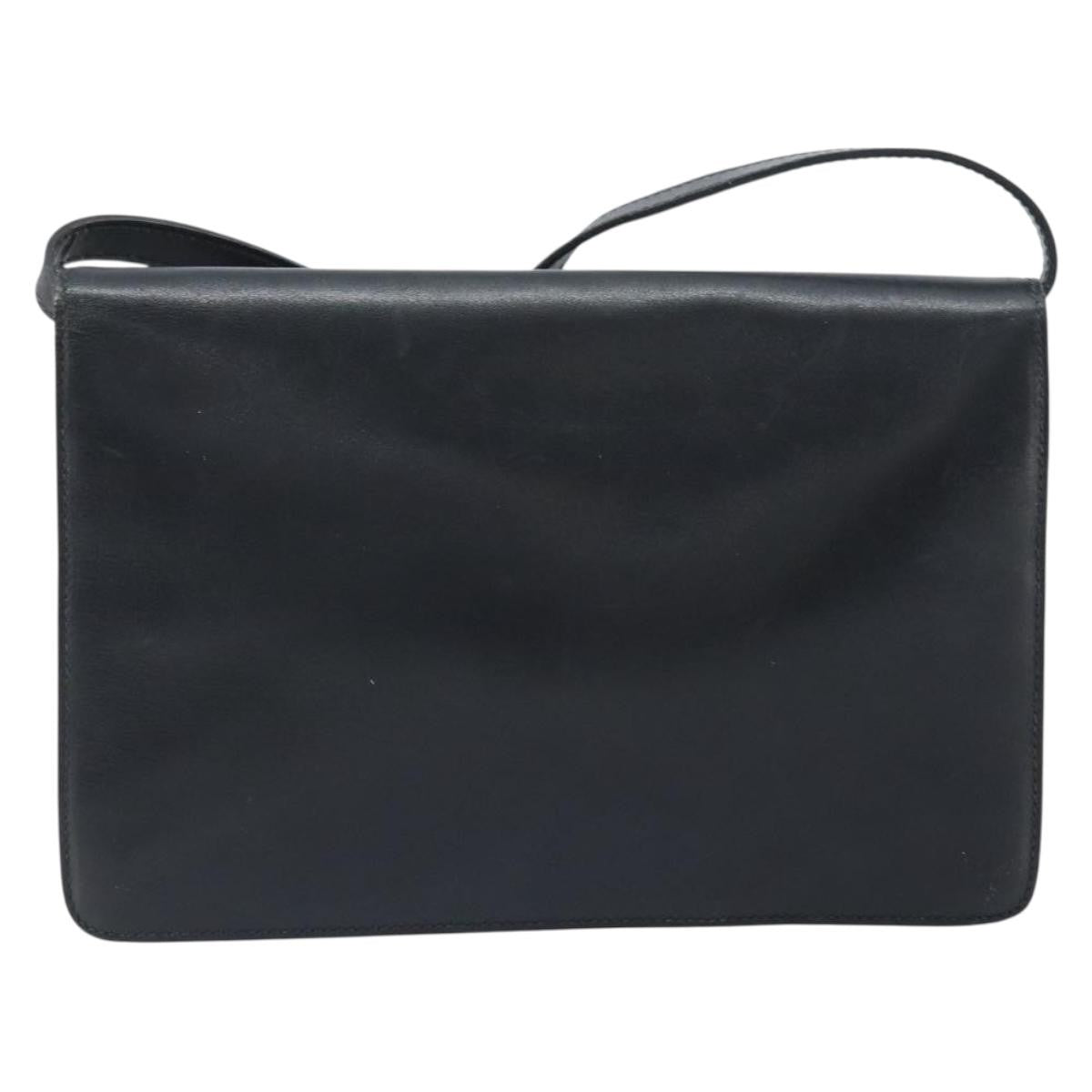 Celine Vintage Leather Black Leather Shoulder Bag Bag (Pre-Owned)