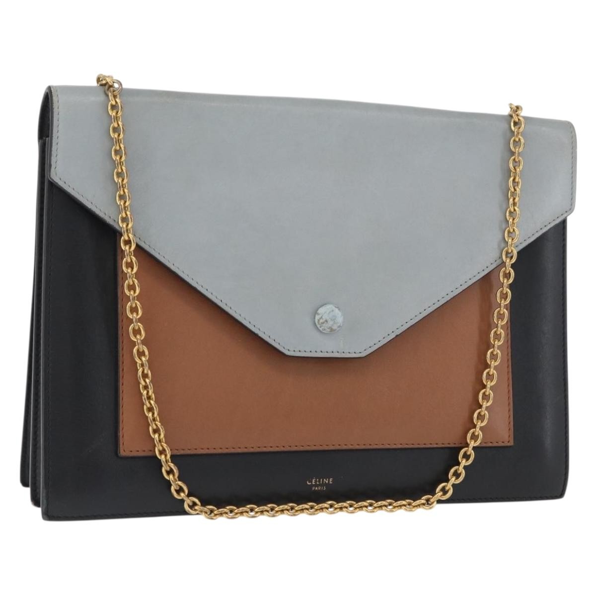 Celine Pocket Envelope Leather Multicolour Leather Shoulder Bag Bag (Pre-Owned)