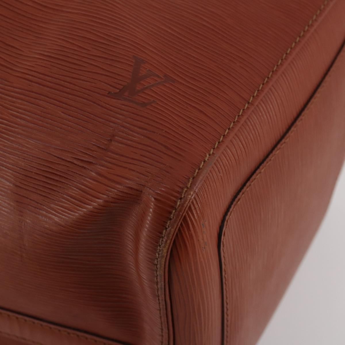 Louis Vuitton Keepall Bag Epi Leather Brown Leather Travel Bag Bag (Pre-Owned)