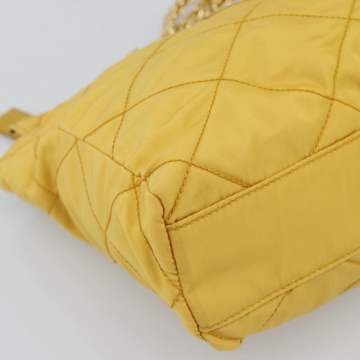 Prada Re-Edition 1995 Chain Quilted Re-Nylon Yellow Nylon Tote Bag Bag (Pre-Owned)