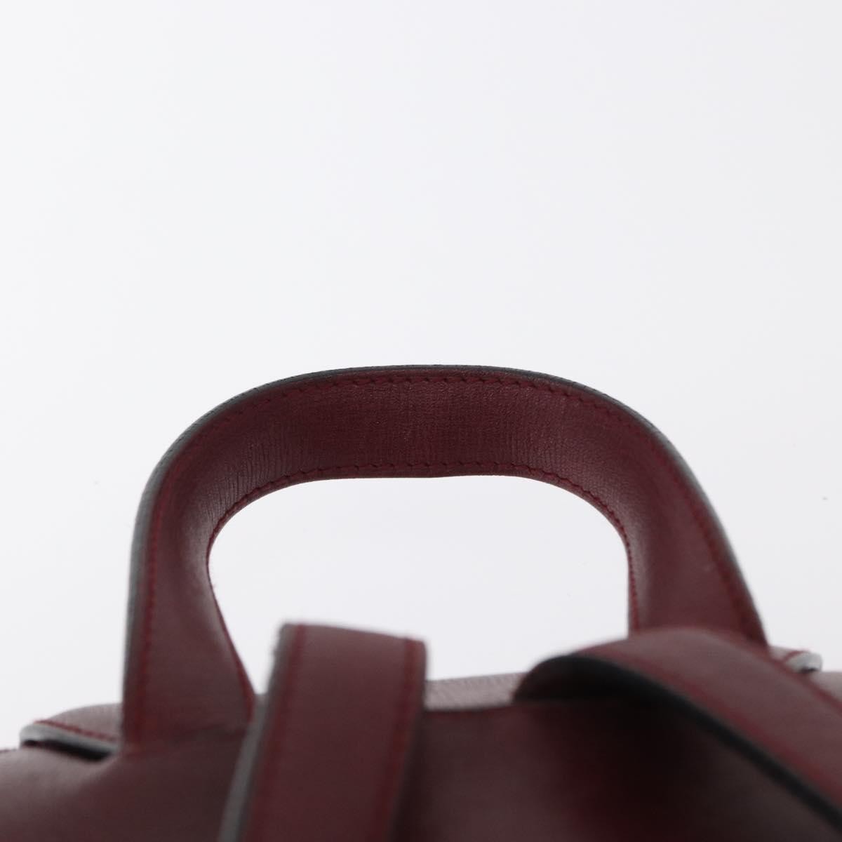 Cartier Happy Birthday Leather Burgundy Leather Backpack Bag (Pre-Owned)