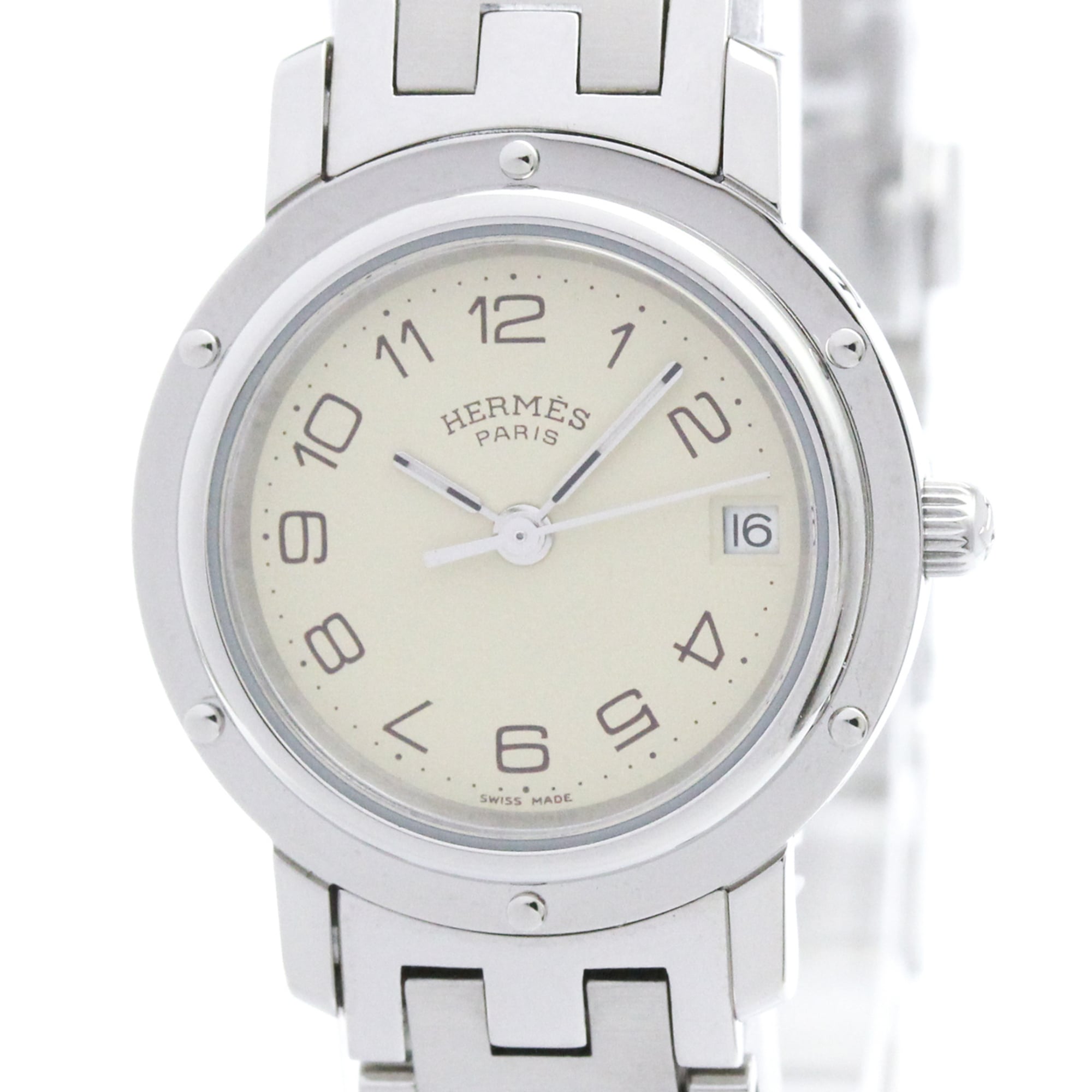 Hermes Clipper Quartz Stainless Steel Watch (Pre-Owned)