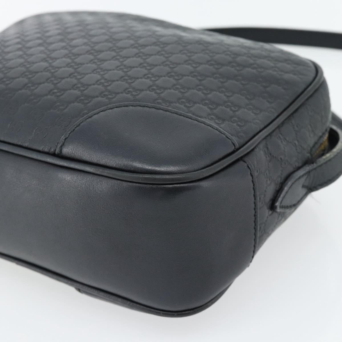 Gucci Bree Microguccissima Motif Gg Black Leather Shoulder Bag Bag (Pre-Owned)