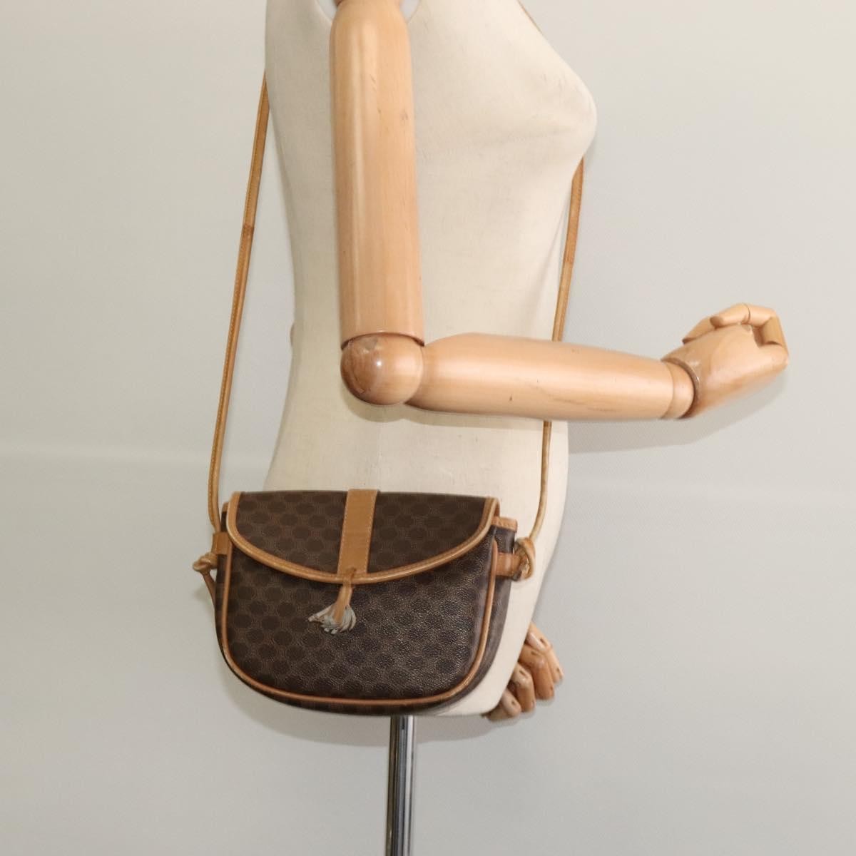 Celine Vintage Macadam Canvas Brown Pvc Shoulder Bag Bag (Pre-Owned)