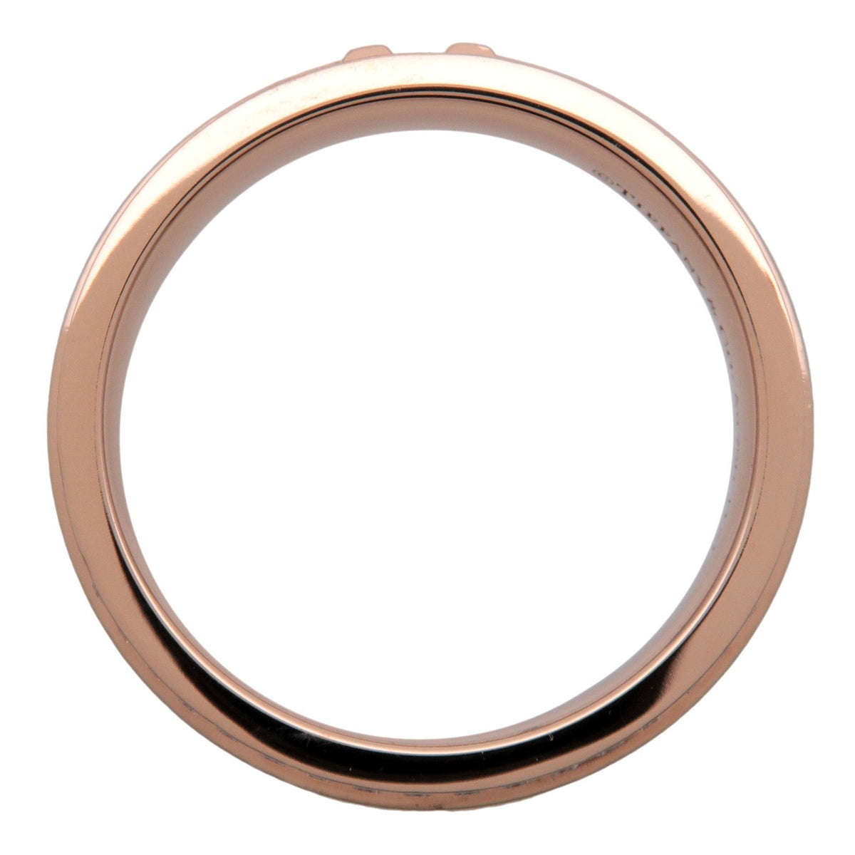Tiffany & Co. T Two 18K Rose Gold And Diamonds Gold Rose_Gold Ring Jewelry (Pre-Owned)