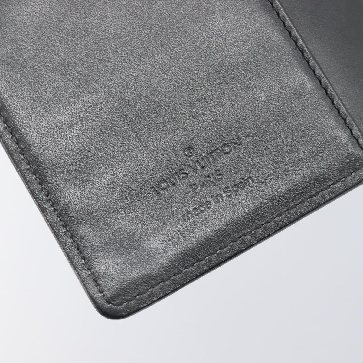 Louis Vuitton Agenda Cover Patent Leather Black Canvas Wallets Accessory (Pre-Owned)