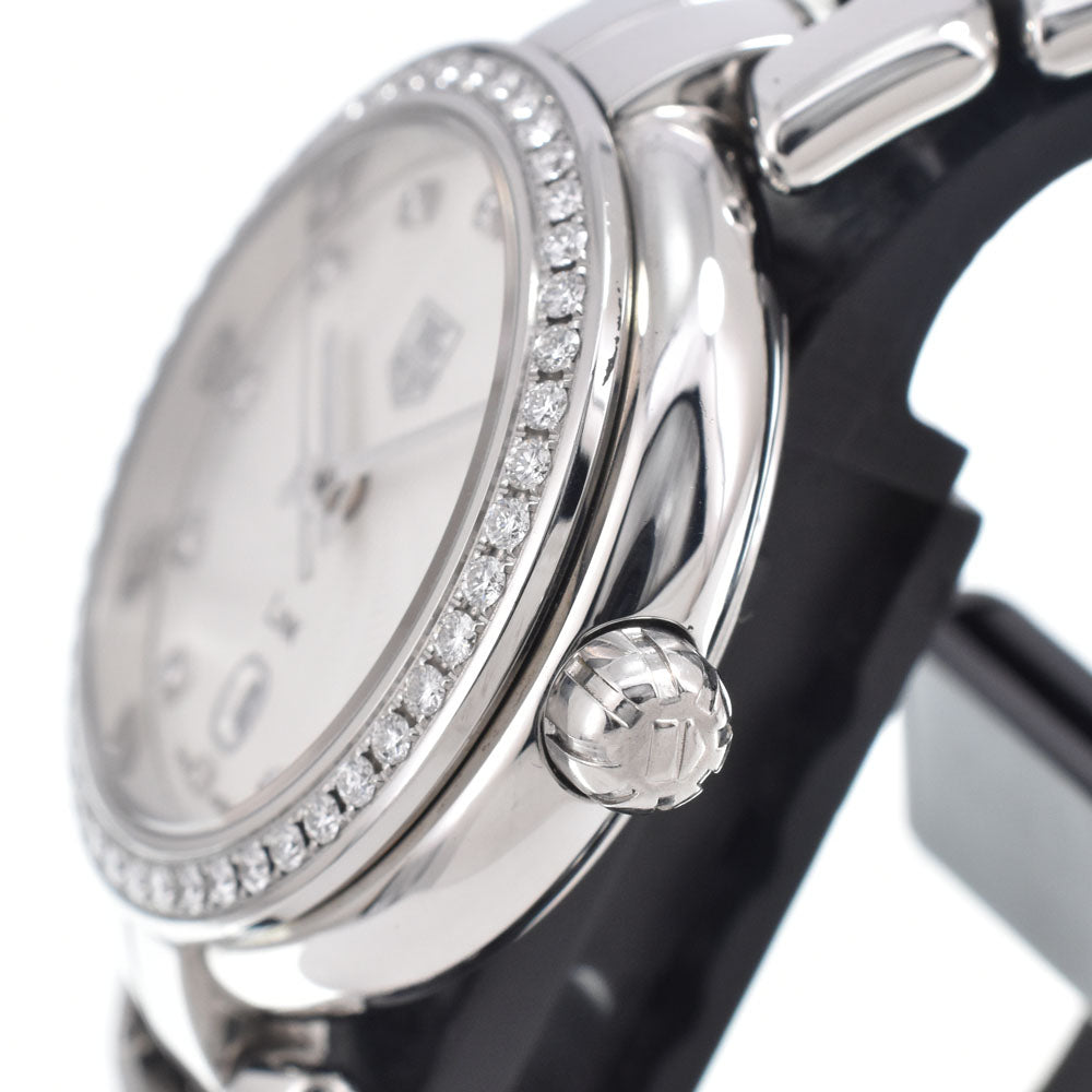 Tag Heuer Link Quartz Stainless Steel With Diamond Bezel And Markers Watch (Pre-Owned)