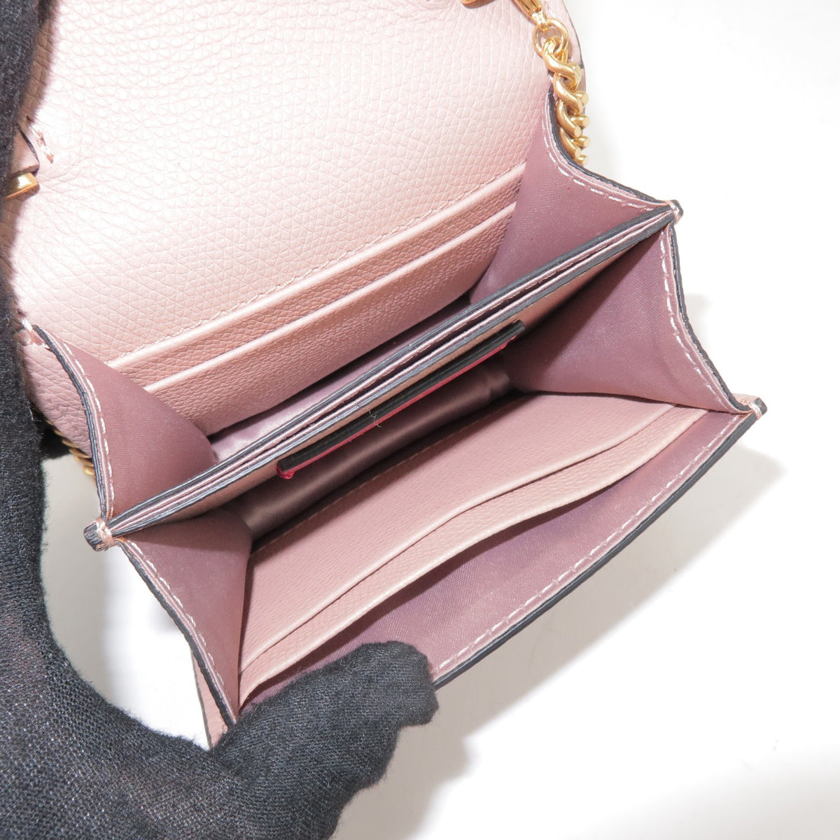 Valentino Garavani Vsling Leather Pink Leather Shoulder Bag Bag (Pre-Owned)