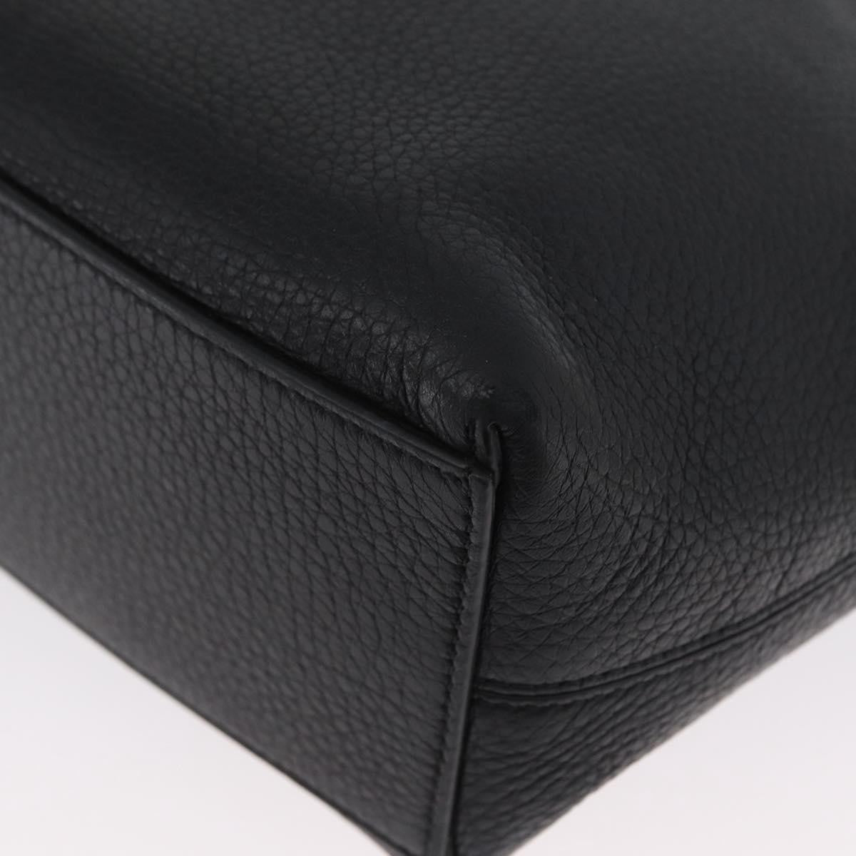 Valentino Garavani Rockstud Shopping Tote Leather Black Leather Tote Bag Bag (Pre-Owned)