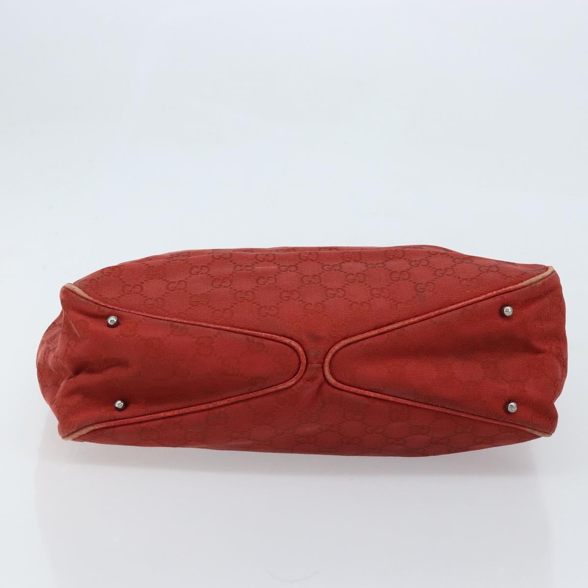 Gucci Vintage Open Tote Gg Canvas And Leather Red Canvas Tote Bag Bag (Pre-Owned)