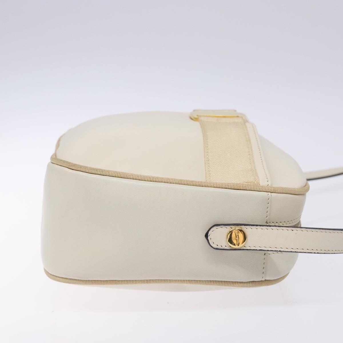Salvatore Ferragamo Vala Leather Beige Leather Shoulder Bag Bag (Pre-Owned)