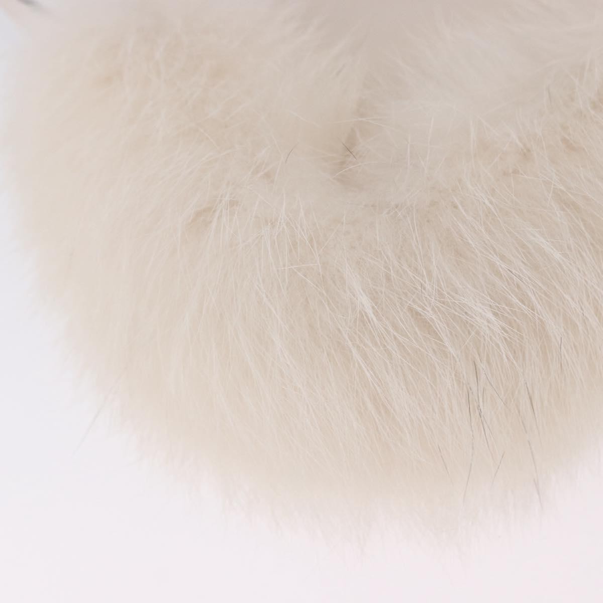 Fendi O'lock Swing Leather With Fur White Leather Shoulder Bag Bag (Pre-Owned)