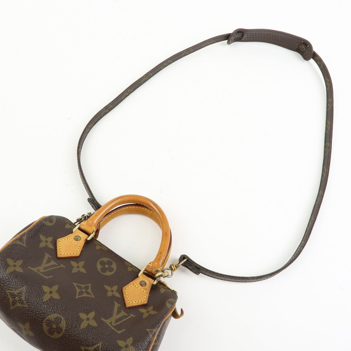 Louis Vuitton Speedy Mini Hl Monogram Canvas Brown Canvas Handbag (Pre-Owned)