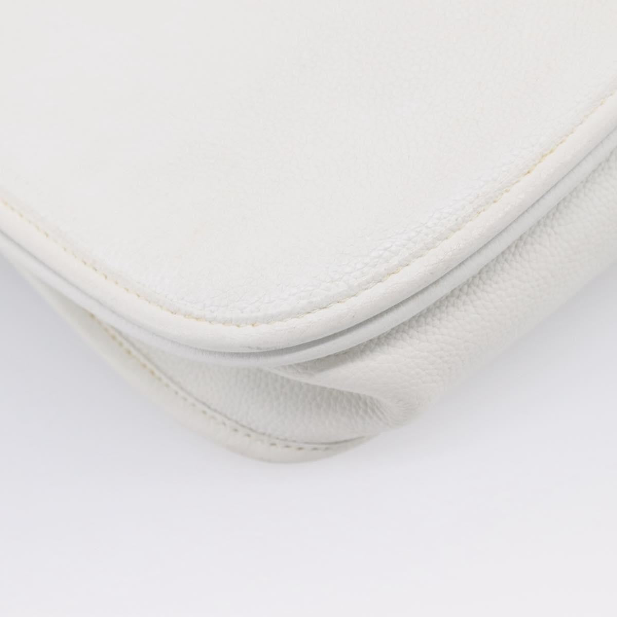 Hermes Evelyne Bag Gen I Togo White Leather Handbag (Pre-Owned)