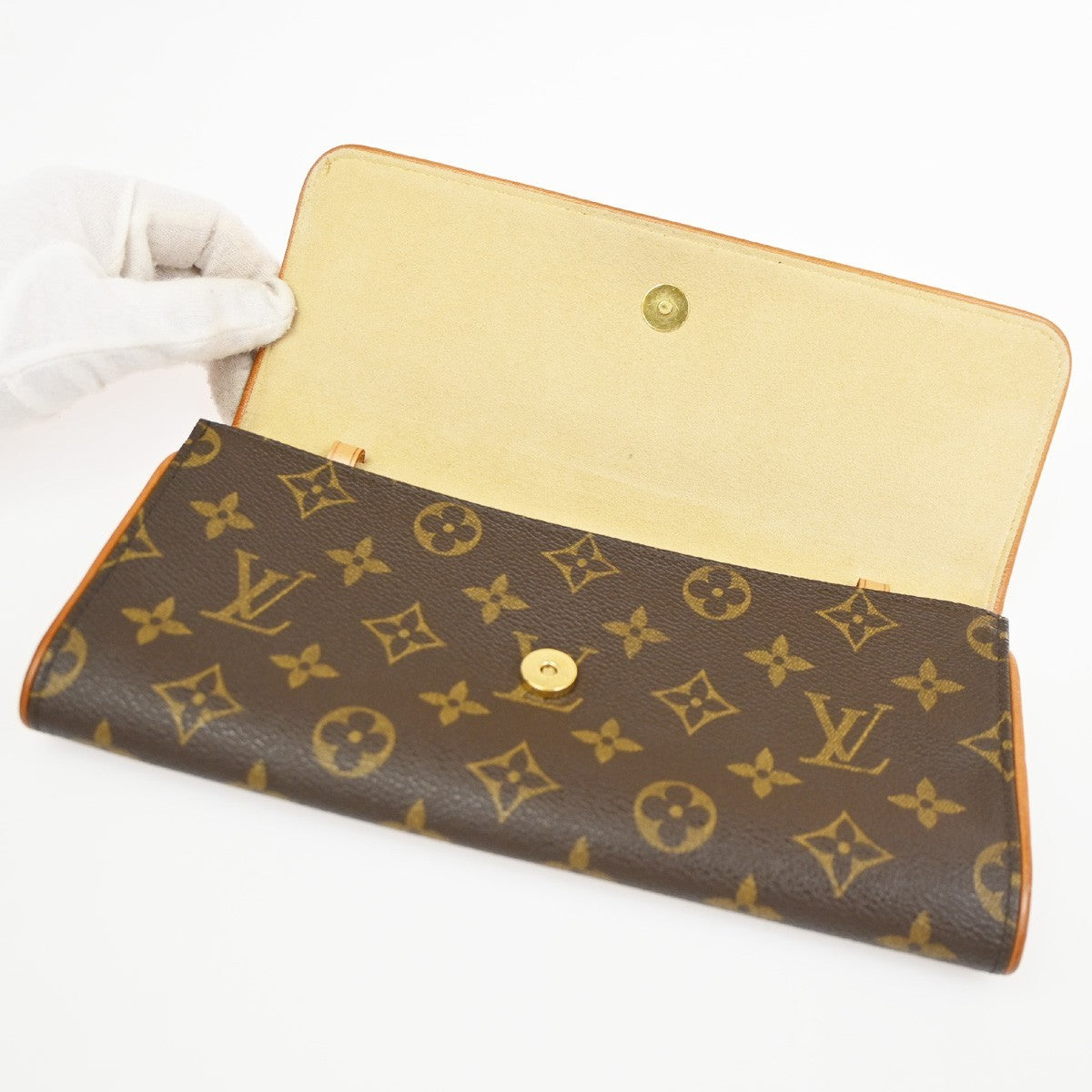 Louis Vuitton Twin Monogram Brown Canvas Clutche & Pouche Bag (Pre-Owned)