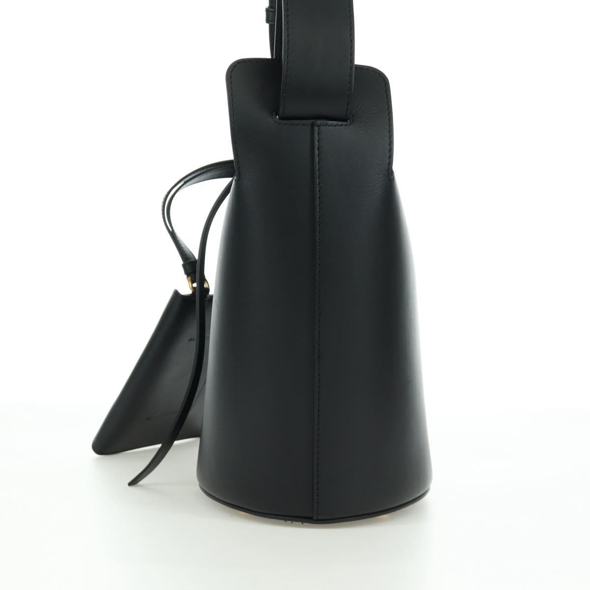 Burberry Supple Bucket Leather Black Leather Handbag (Pre-Owned)