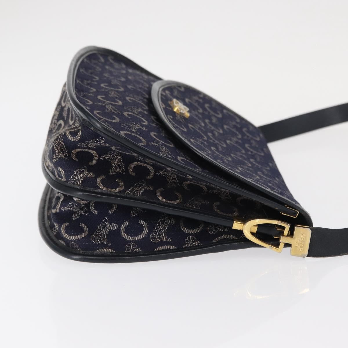 Celine C Sulky Canvas Navy Canvas Shoulder Bag Bag (Pre-Owned)