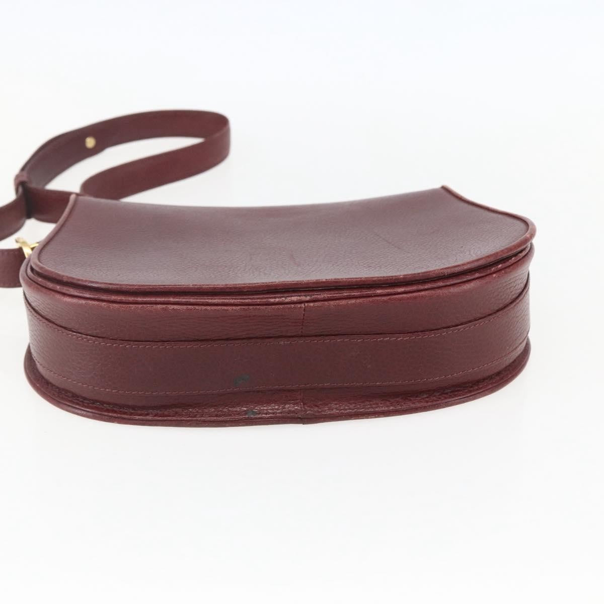 Cartier Must De Cartier Leather Burgundy Leather Shoulder Bag Bag (Pre-Owned)