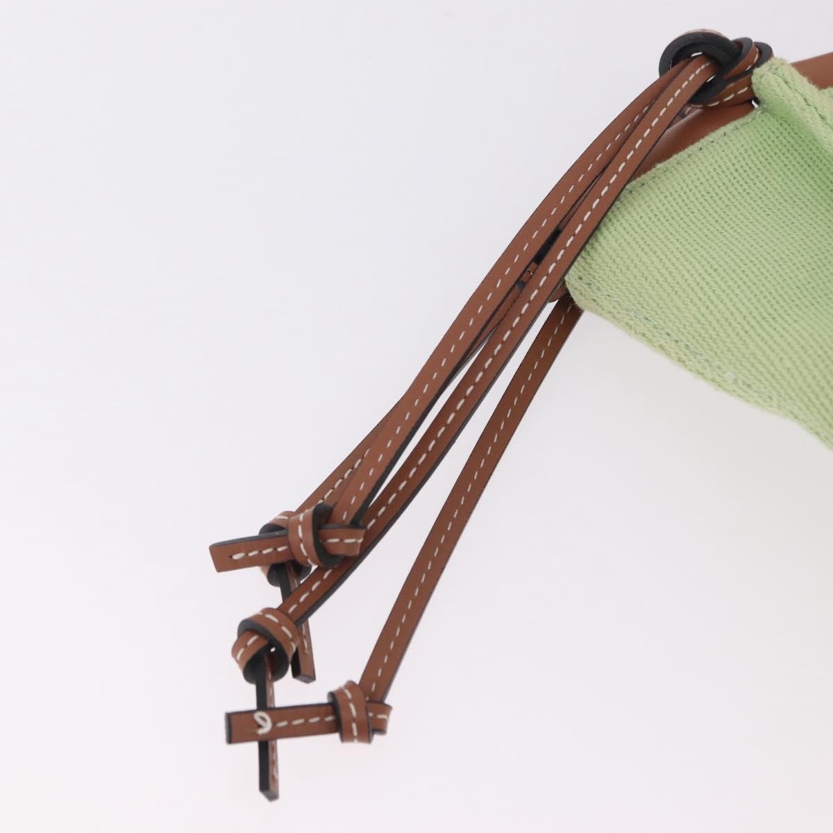 Loewe Cushion Canvas Green Canvas Tote Bag Bag (Pre-Owned)