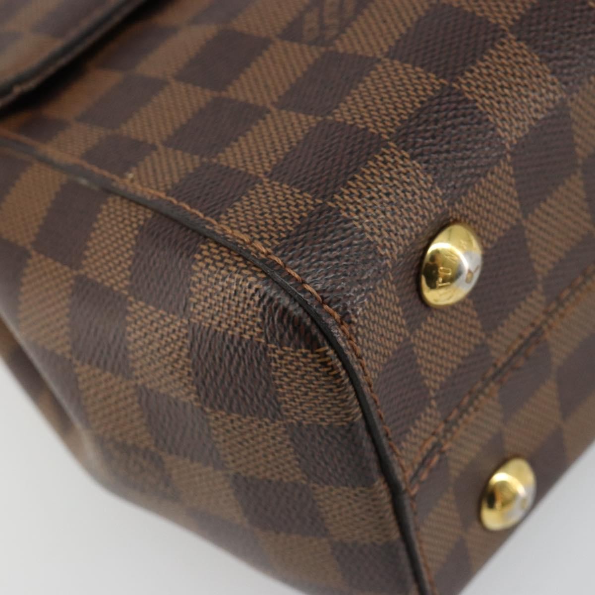 Louis Vuitton Bond Street Damier With Leather Brown Canvas Handbag (Pre-Owned)