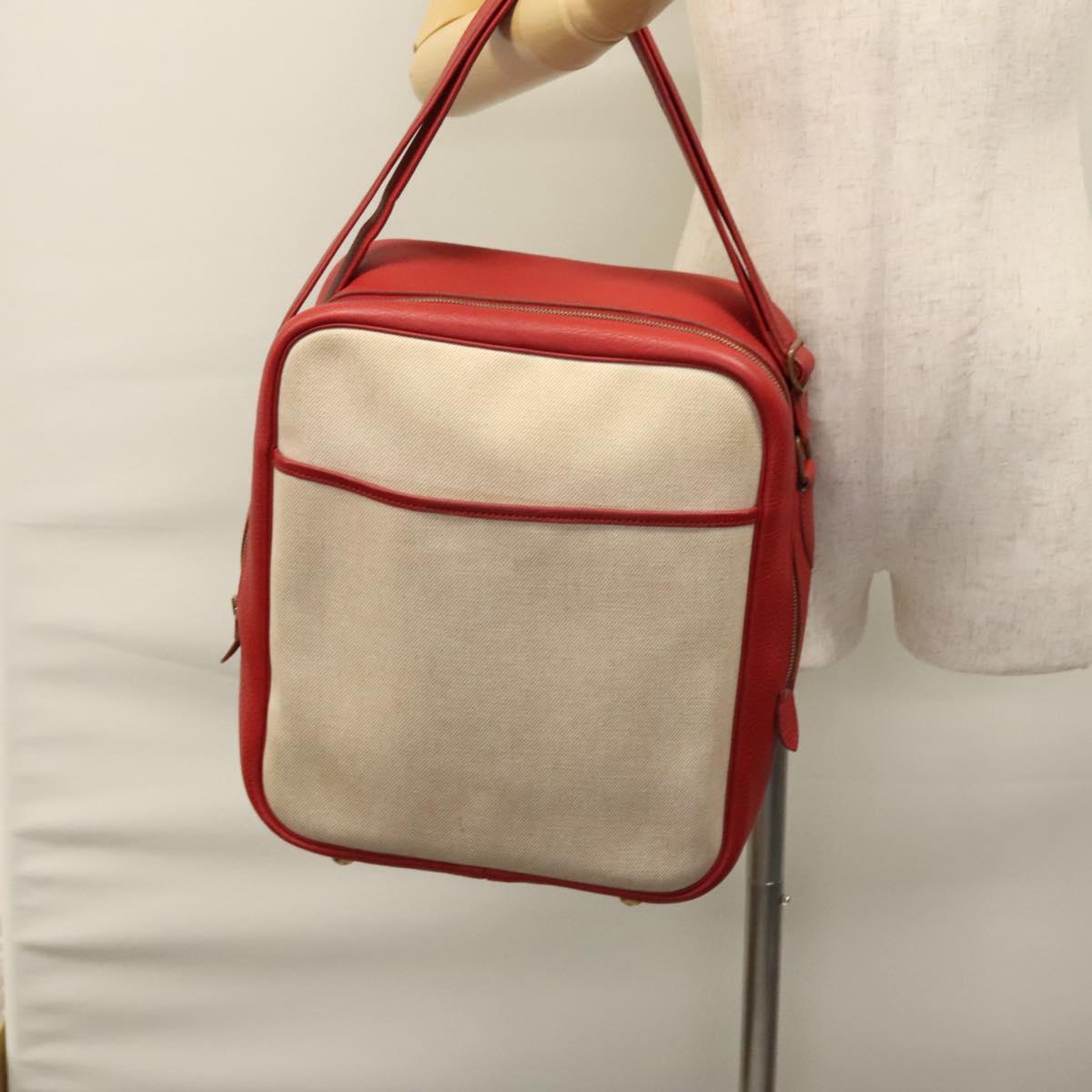 Hermes Victoria Messenger Toile With Leather Beige Canvas Bag (Pre-Owned)