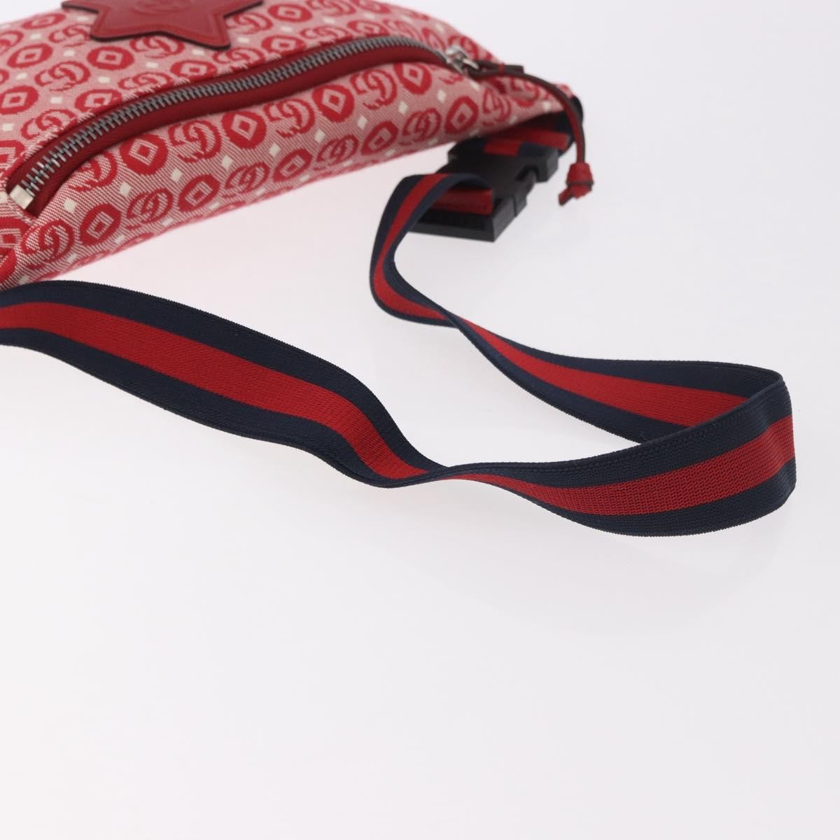 Gucci Children's Belt Printed Gg Coated Canvas Red Canvas Handbag (Pre-Owned)