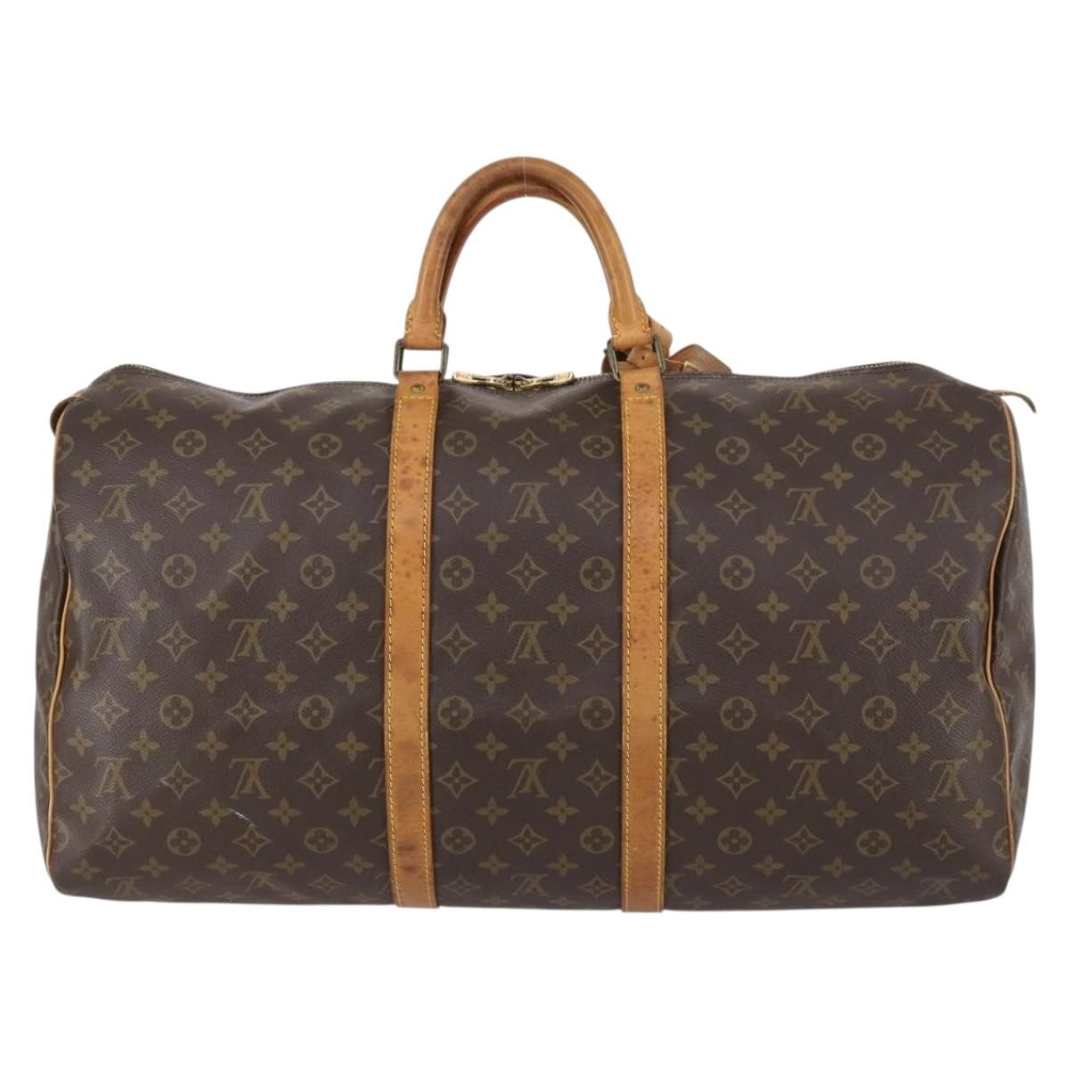 Louis Vuitton Keepall Monogram Canvas Brown Canvas Travel Bag Bag (Pre-Owned)