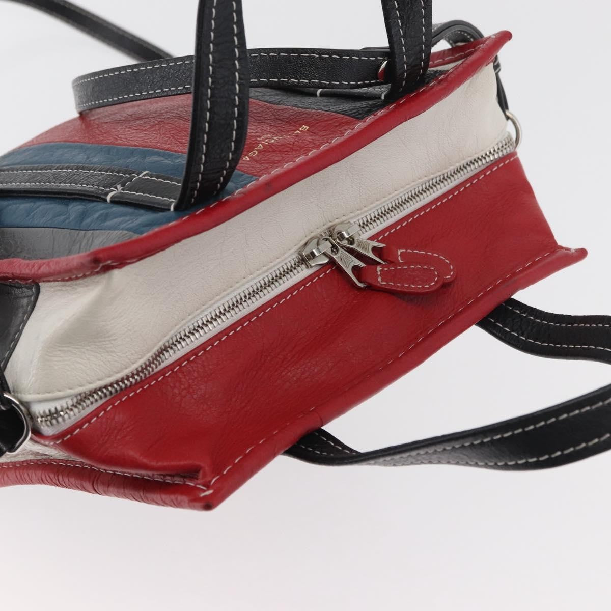 Balenciaga Bazar Convertible Tote Striped Leather Multicolour Leather Handbag (Pre-Owned)