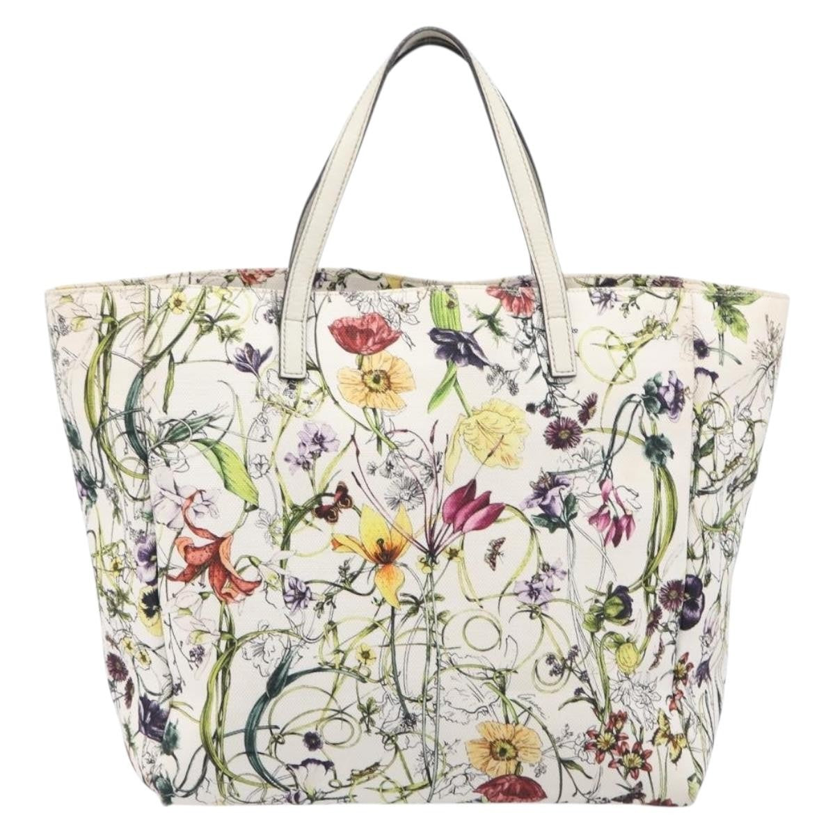 Gucci Open Flora Canvas Multicolour Canvas Tote Bag Bag (Pre-Owned)