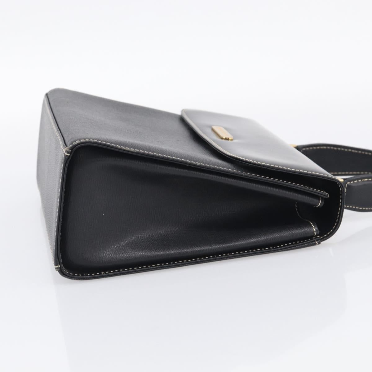 Burberry Handbag Leather Black Leather Handbag (Pre-Owned)