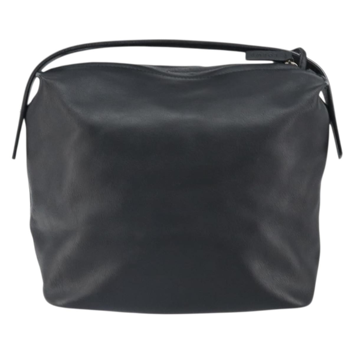 Loewe Vintage Leather Black Leather Handbag (Pre-Owned)