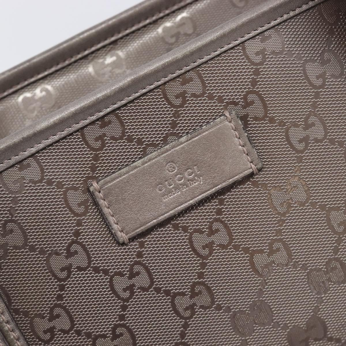 Gucci Tote Gg Imprime Silver Canvas Tote Bag Bag (Pre-Owned)